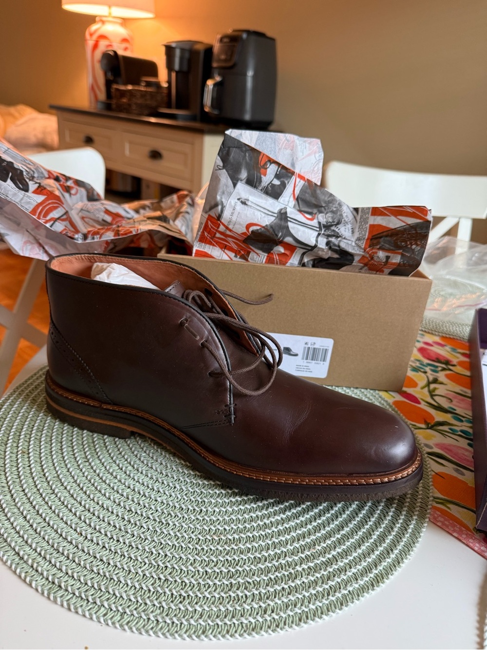 Men's Brown Leather Chukka Boot from Johnson and Murphy